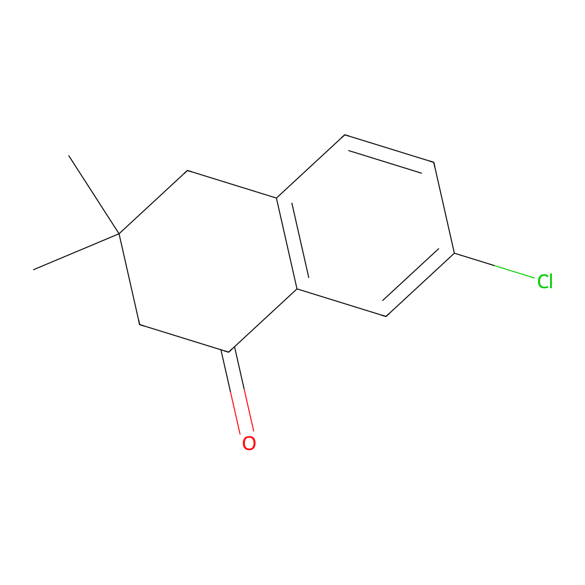 7-Chloro-3,3-dimethyl-1,2,3,4-tetrahydronaphthalen-1-one molecular structure, CAS 78027-49-3