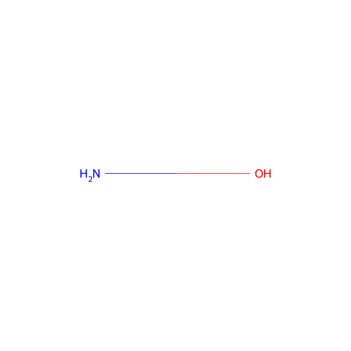 Hydroxylamine molecular structure, CAS 7803-49-8