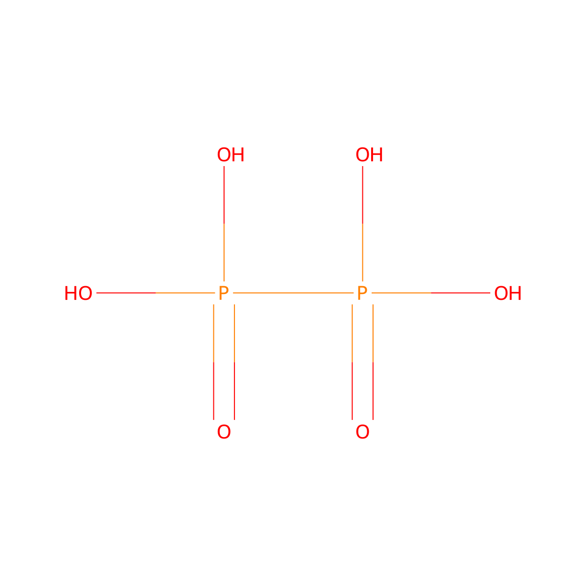 Hypophosphoric acid molecular structure, CAS 7803-60-3