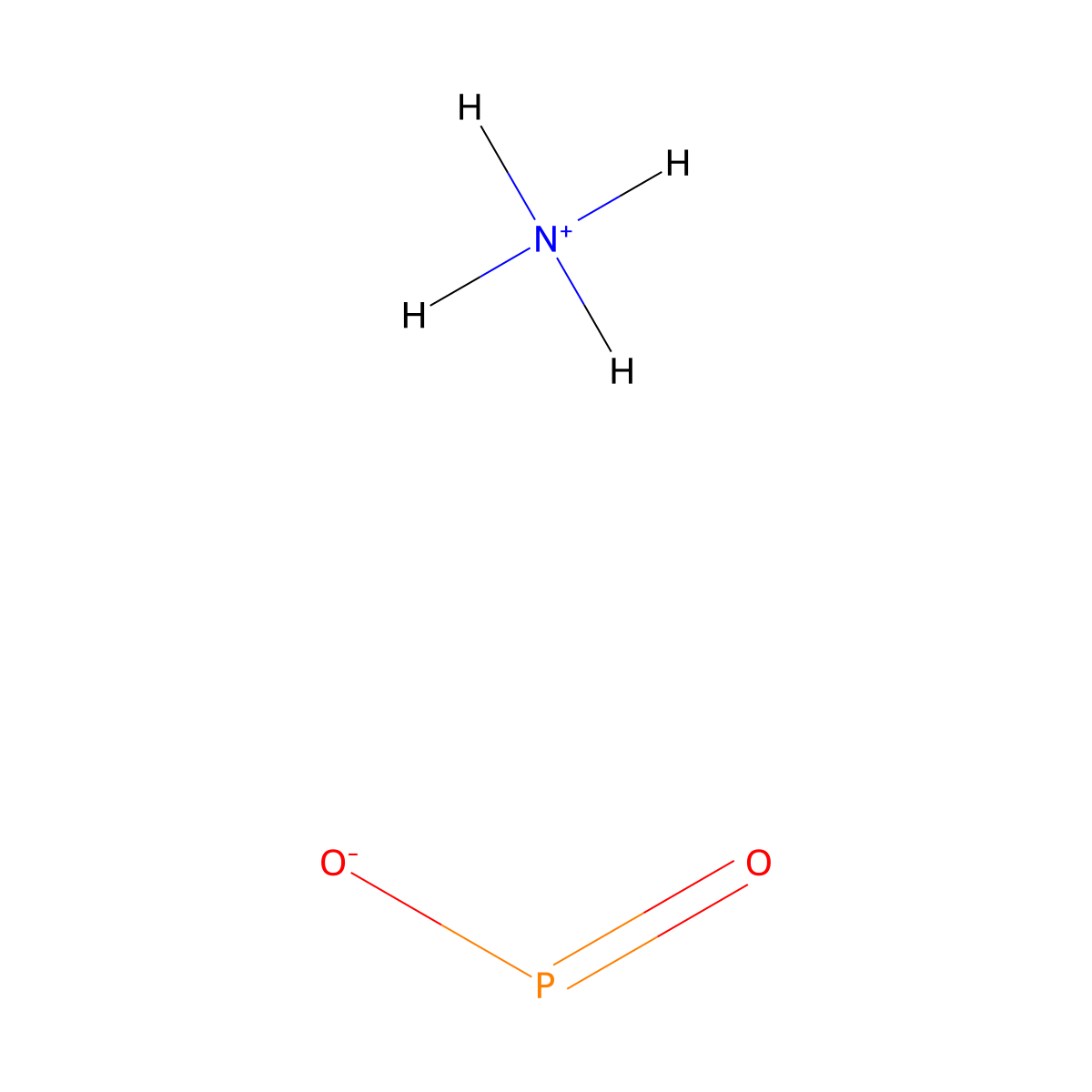 Phosphinic acid, ammonium salt (1:1) molecular structure, CAS 7803-65-8