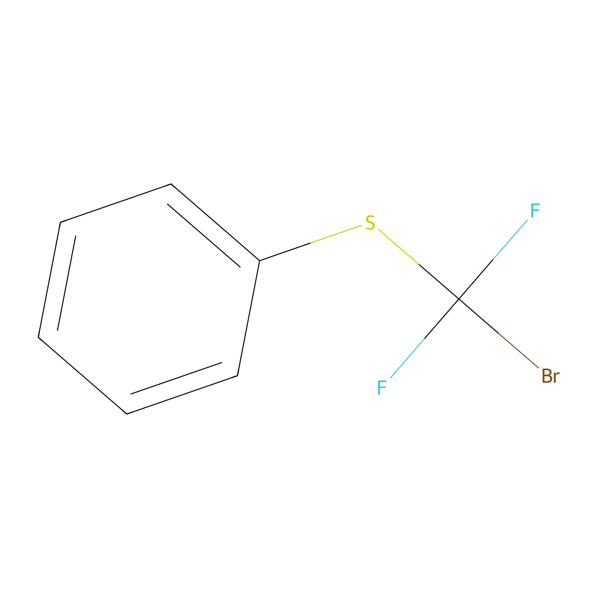 Bromodifluoromethyl phenyl sulfide molecular structure, CAS 78031-08-0