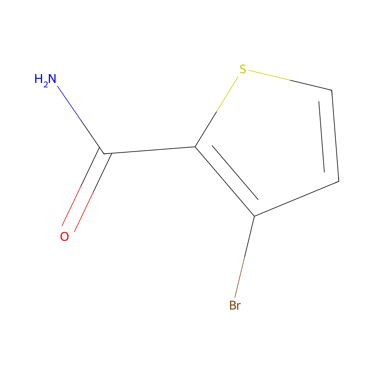 3-Bromothiophene-2-carboxamide molecular structure, CAS 78031-18-2