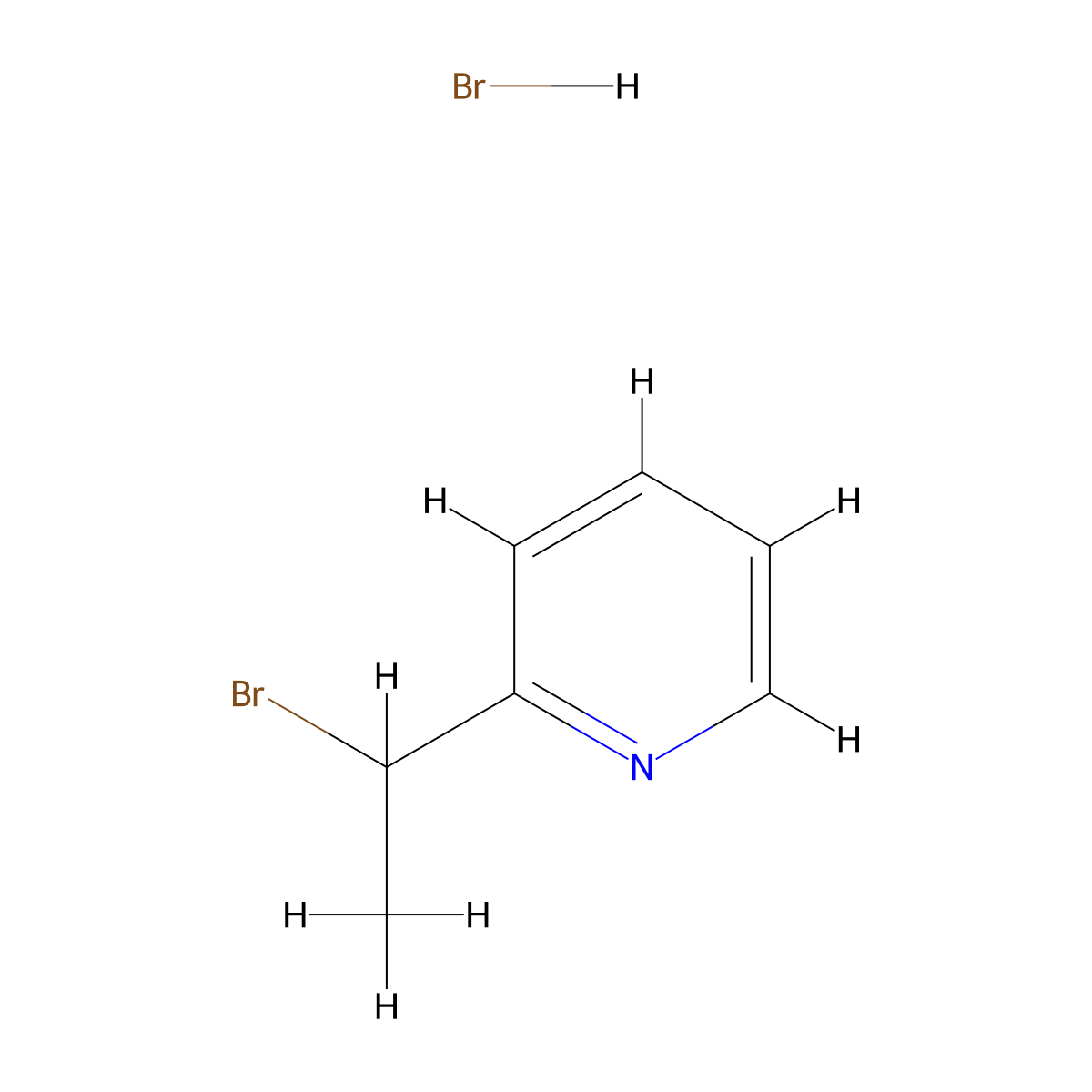 2-(1-Bromoethyl)pyridine hydrobromide molecular structure, CAS 78036-40-5