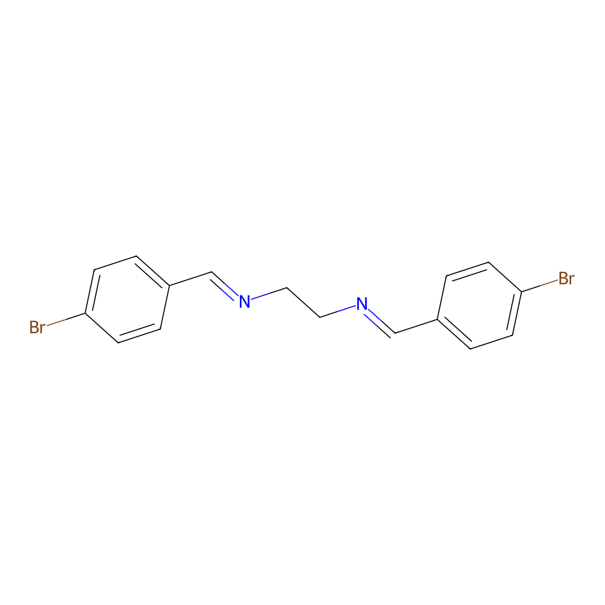 (N1Z,N2Z)-N1,N2-Bis(4-bromobenzylidene)ethane-1,2-diamine molecular structure, CAS 78036-47-2