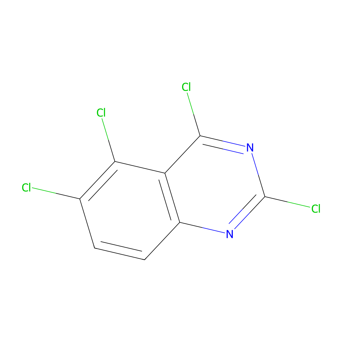 2,4,5,6-Tetrachloroquinazoline molecular structure, CAS 78052-21-8