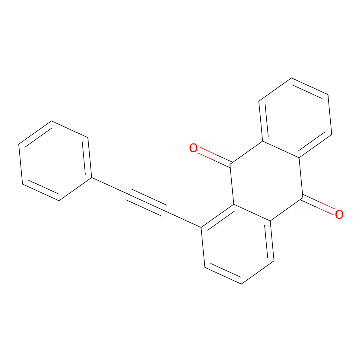 1-(2-Phenylethynyl)anthracene-9,10-dione molecular structure, CAS 78053-66-4