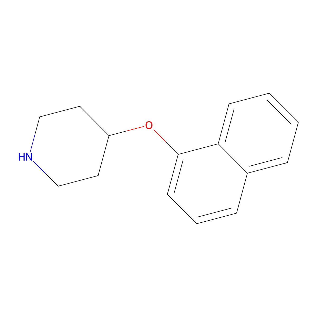 1-Naphthyl 4-piperidinyl ether molecular structure, CAS 78055-94-4