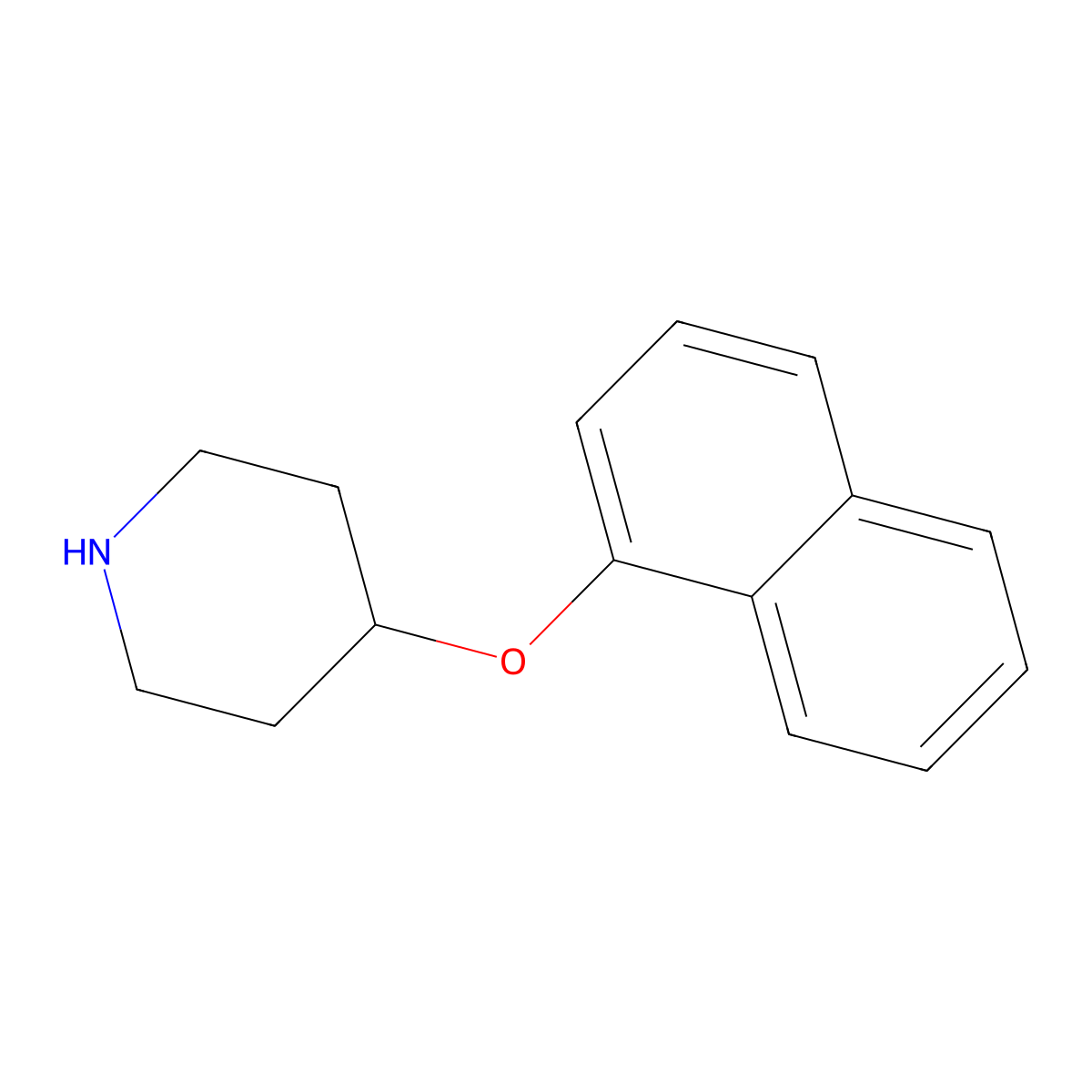 1-Naphthyl 4-piperidinyl ether molecular structure, CAS 78055-94-4