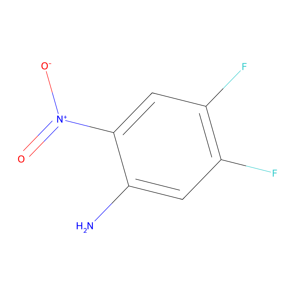 4,5-Difluoro-2-nitroaniline molecular structure, CAS 78056-39-0