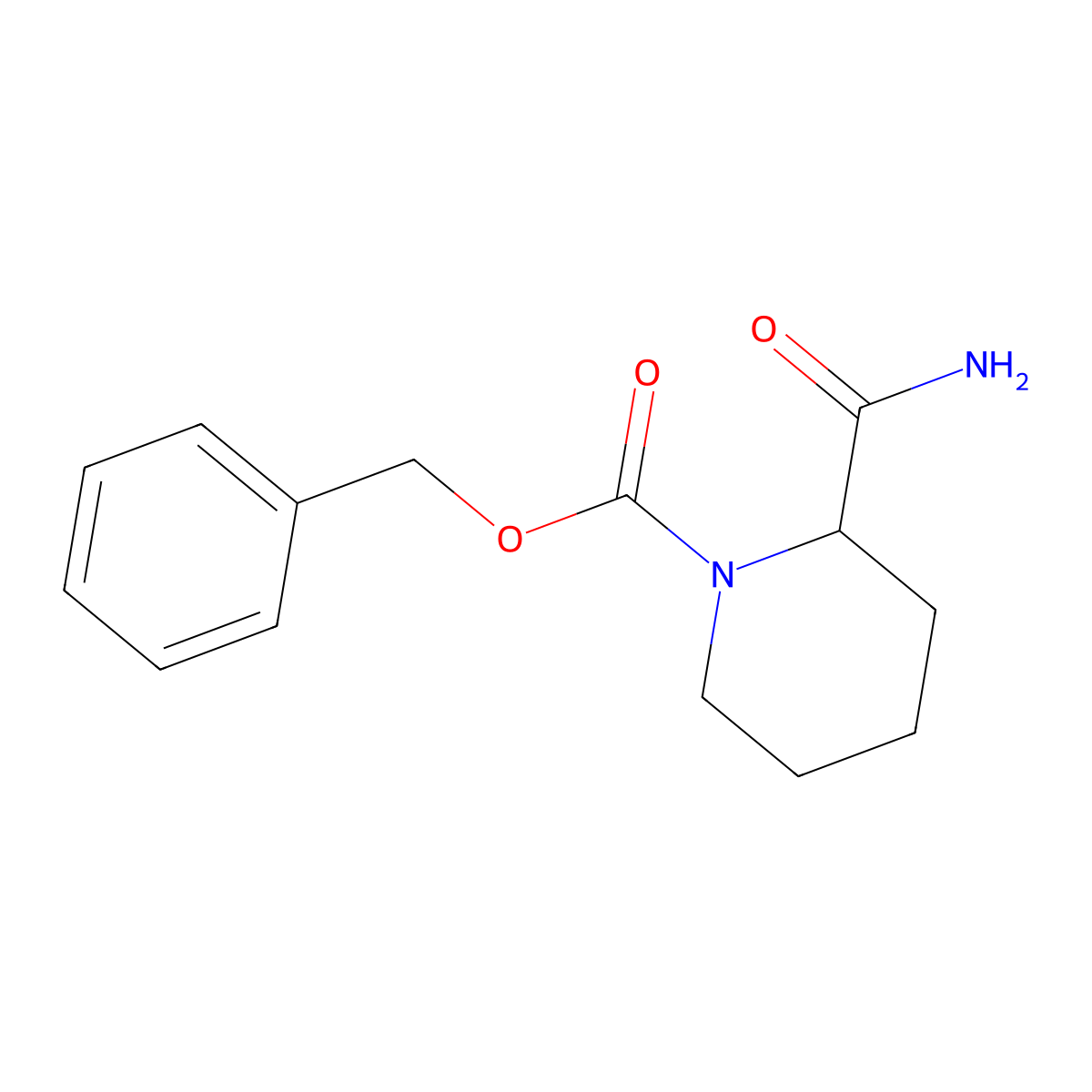 (R)-1-Cbz-2-(aminocarbonyl)piperidine molecular structure, CAS 78058-39-6