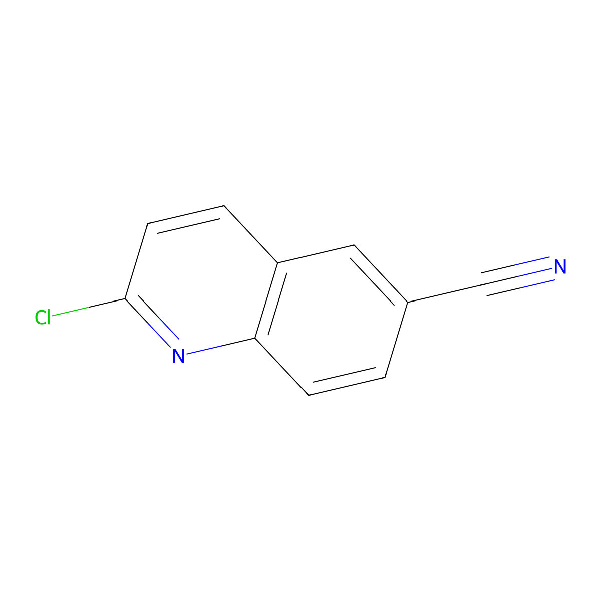 2-Chloroquinoline-6-carbonitrile molecular structure, CAS 78060-54-5
