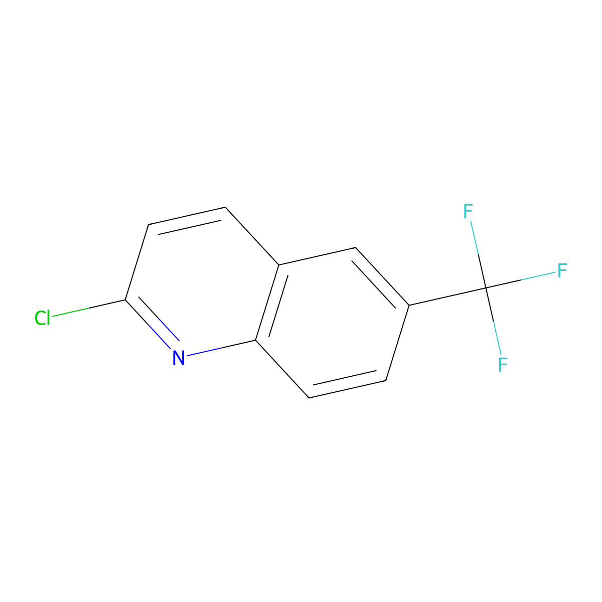 2-Chloro-6-(trifluoromethyl)quinoline molecular structure, CAS 78060-56-7