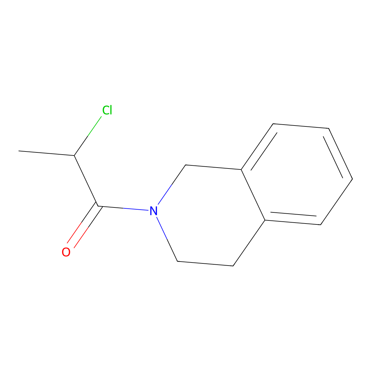 2-chloro-1-(3,4-dihydro-1H-isoquinolin-2-yl)propan-1-one molecular structure, CAS 78060-72-7