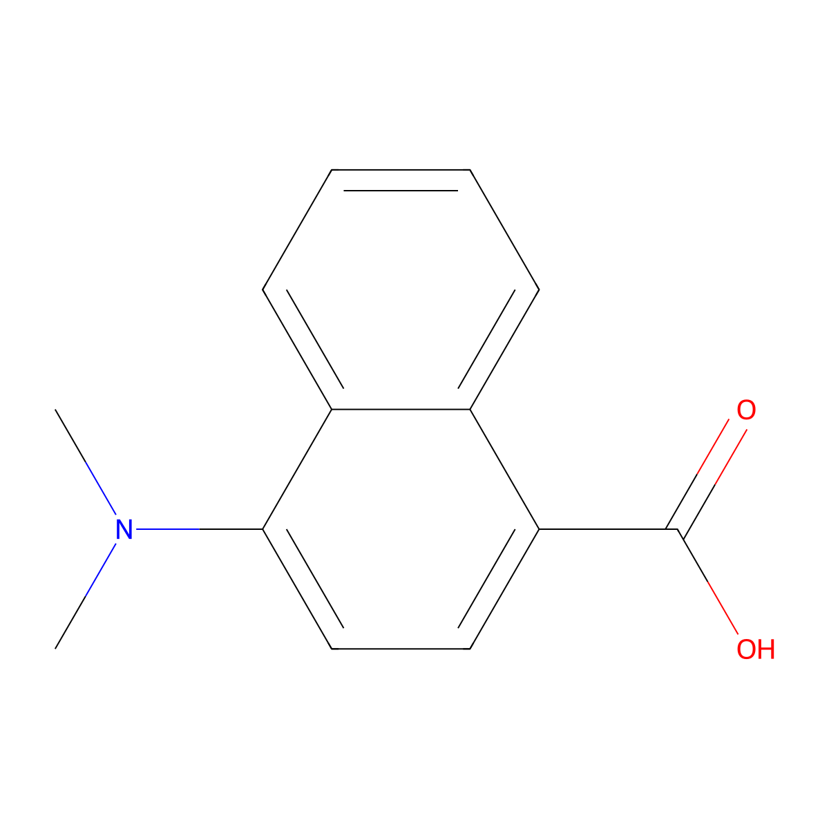 4-(Dimethylamino)-1-naphthoic acid molecular structure, CAS 78062-03-0