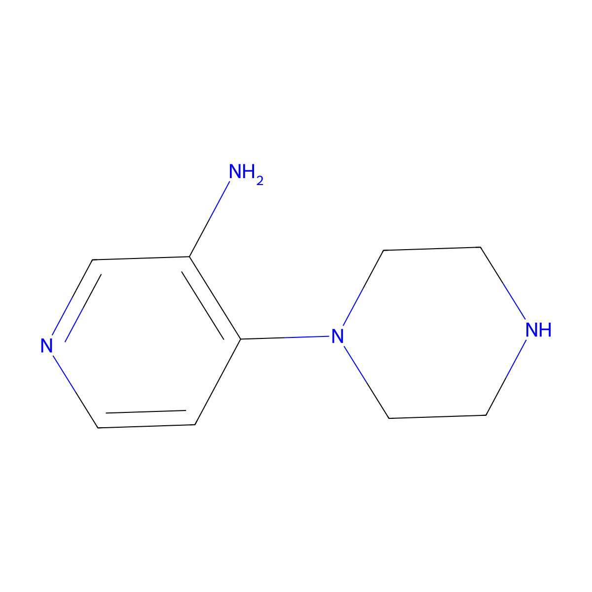 Piperazine, 1-(3-amino-4-pyridyl)- molecular structure, CAS 78069-95-1