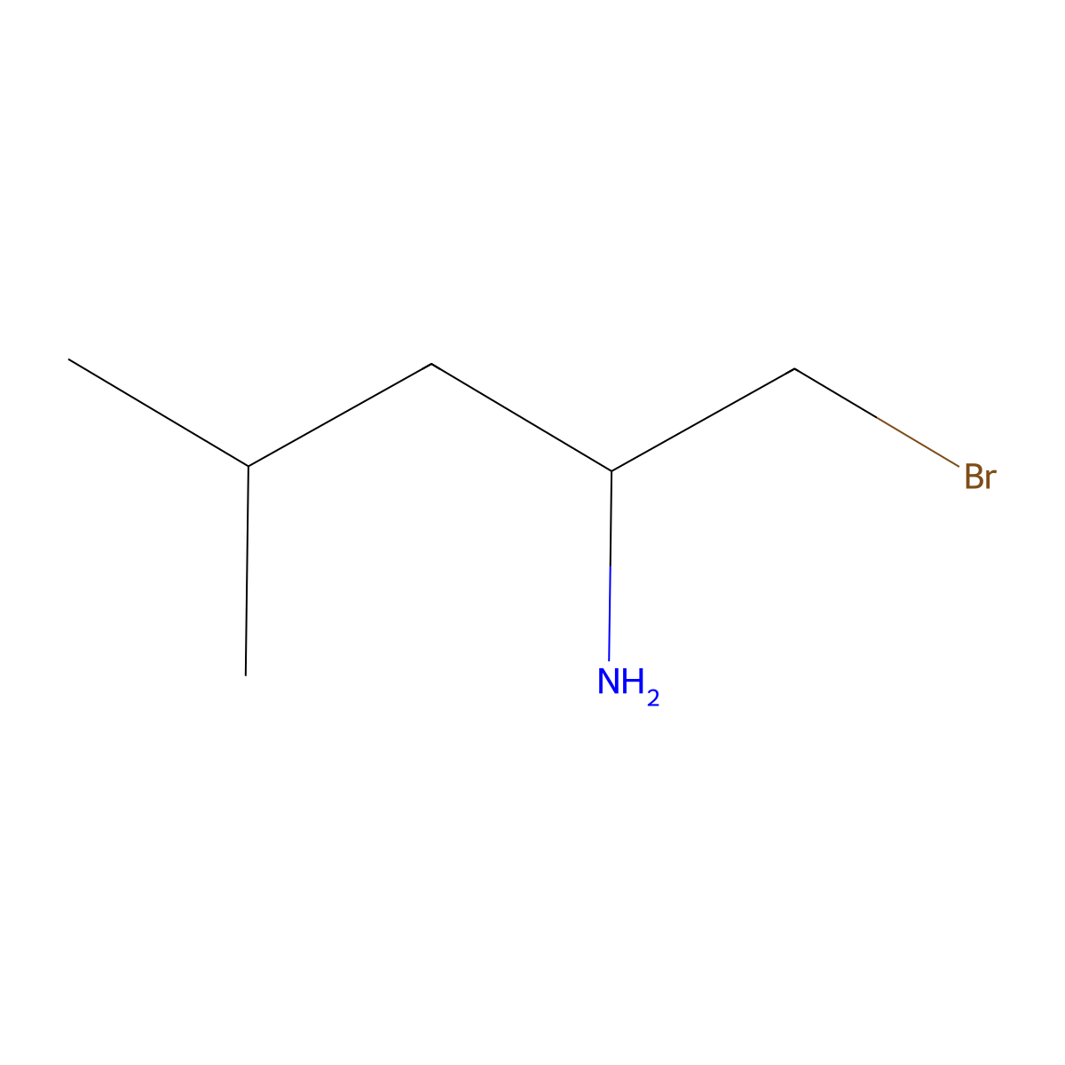 1-(Bromomethyl)-3-methylbutylamine molecular structure, CAS 780690-68-8