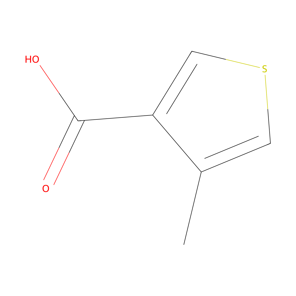 4-Methylthiophene-3-carboxylic acid molecular structure, CAS 78071-30-4