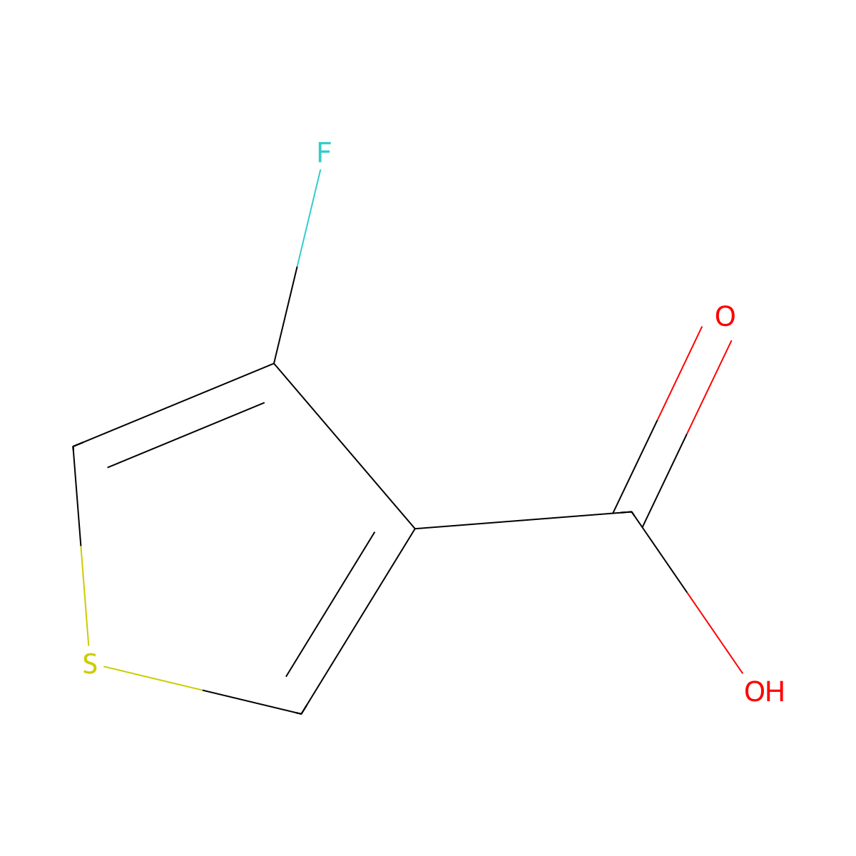 4-Fluorothiophene-3-carboxylic acid molecular structure, CAS 78071-32-6