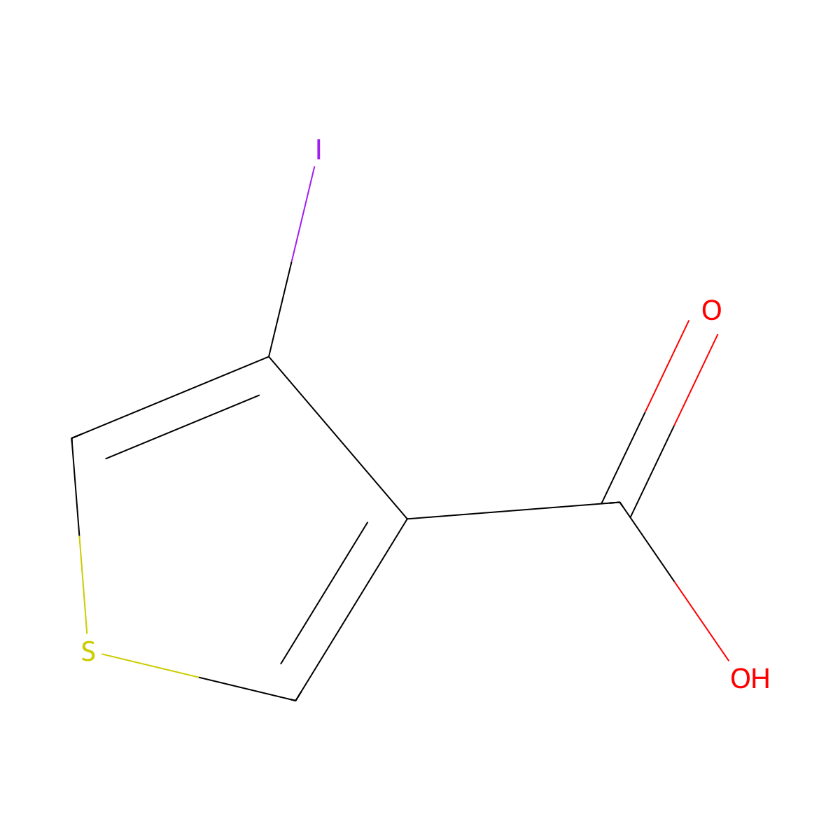 4-Iodothiophene-3-carboxylic acid molecular structure, CAS 78071-33-7