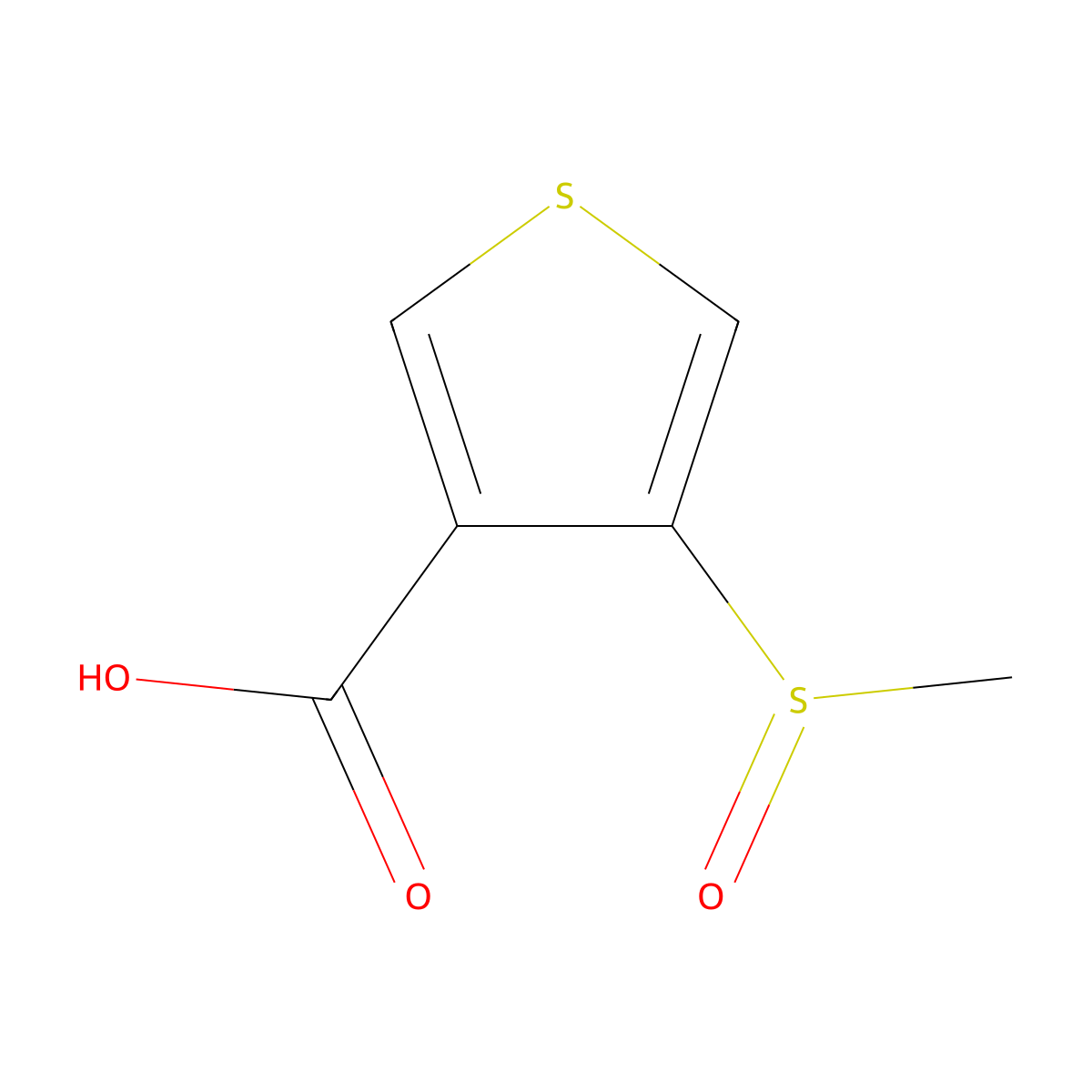4-(Methanesulfinyl)thiophene-3-carboxylic acid molecular structure, CAS 78071-35-9