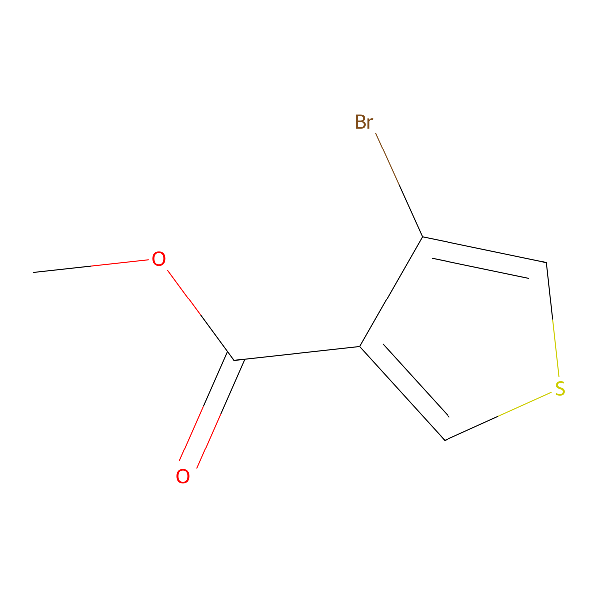 Methyl 4-bromothiophene-3-carboxylate molecular structure, CAS 78071-37-1