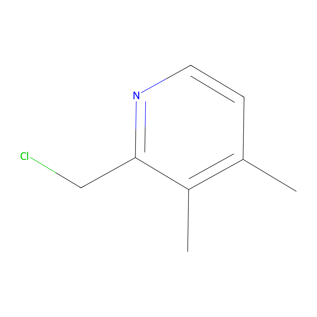 2-(Chloromethyl)-3,4-dimethylpyridine molecular structure, CAS 780711-17-3