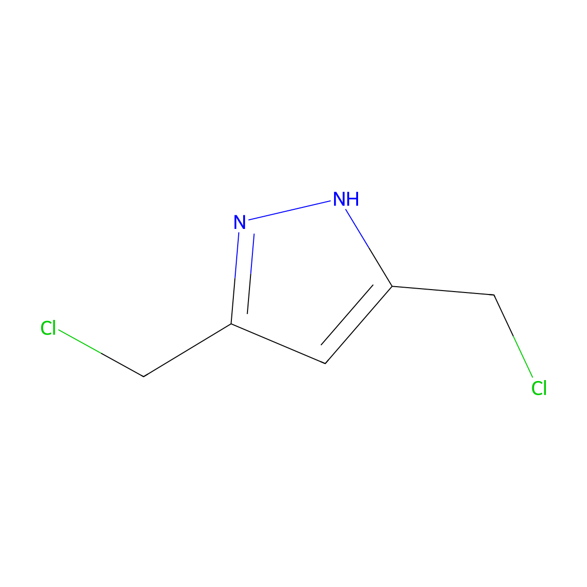 3,5-bis(chloromethyl)-1H-pyrazole molecular structure, CAS 780712-04-1