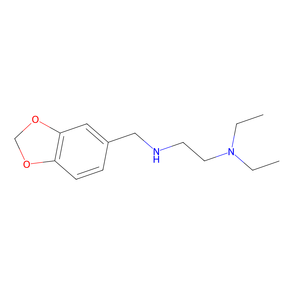 N'-(1,3-benzodioxol-5-ylmethyl)-N,N-diethylethane-1,2-diamine molecular structure, CAS 780720-16-3