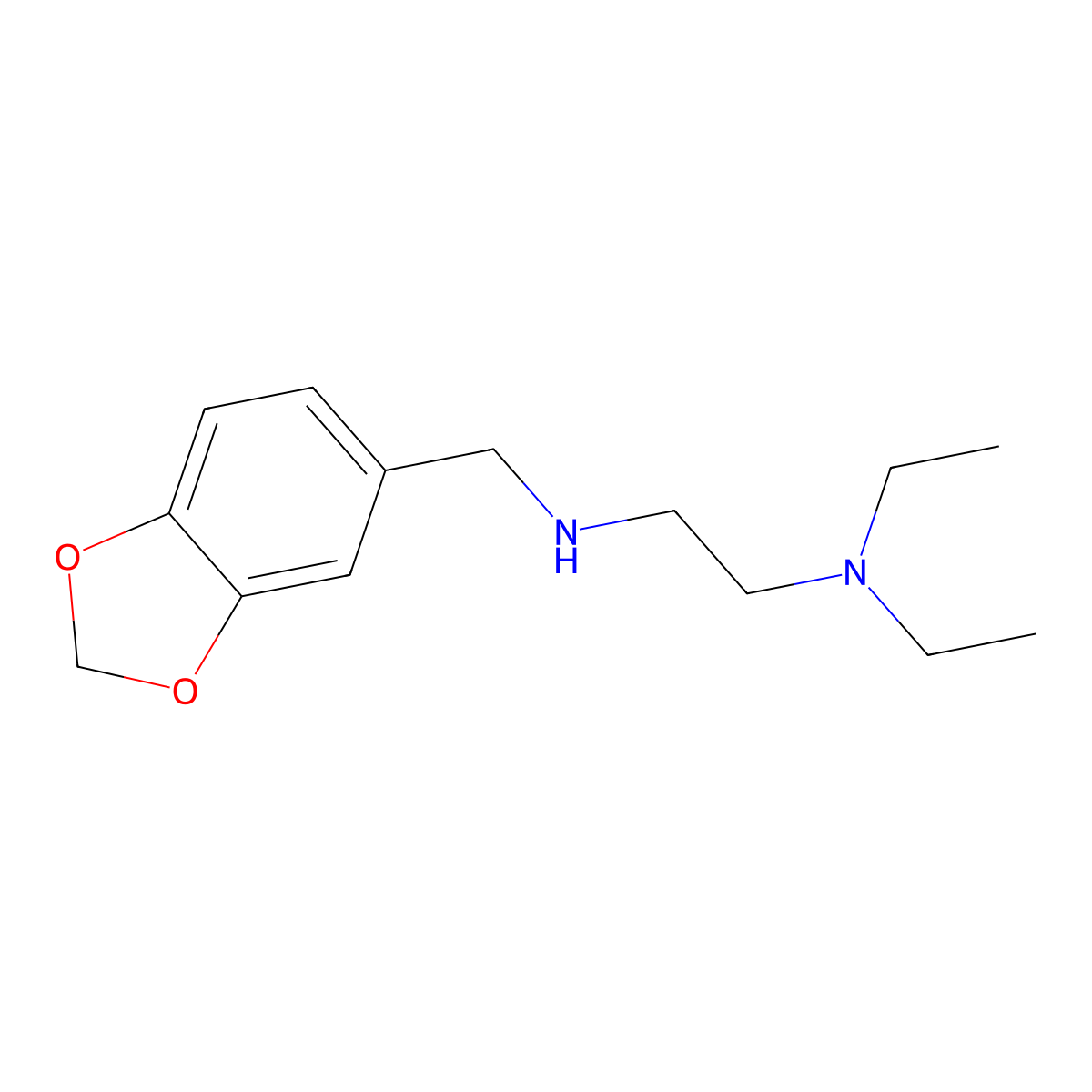 N'-(1,3-benzodioxol-5-ylmethyl)-N,N-diethylethane-1,2-diamine molecular structure, CAS 780720-16-3
