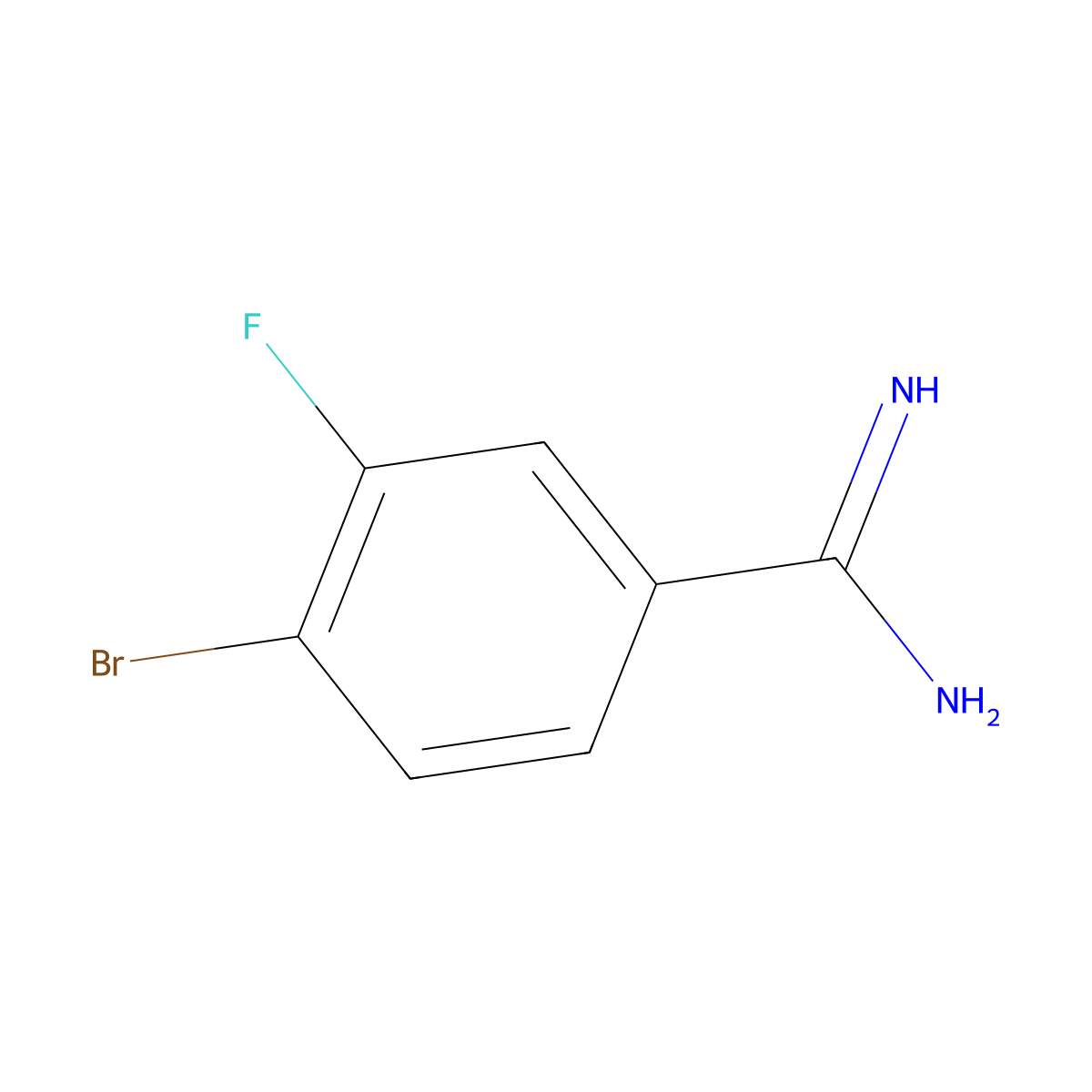 4-Bromo-3-fluoro-benzamidine molecular structure, CAS 780721-73-5