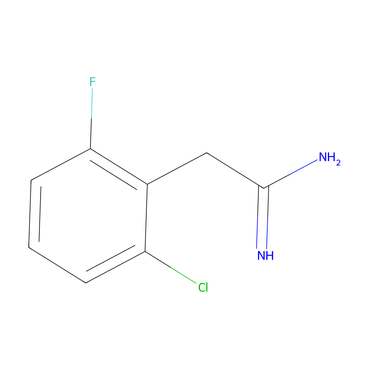 2-(2-Chloro-6-fluorophenyl)ethanimidamide molecular structure, CAS 780728-19-0