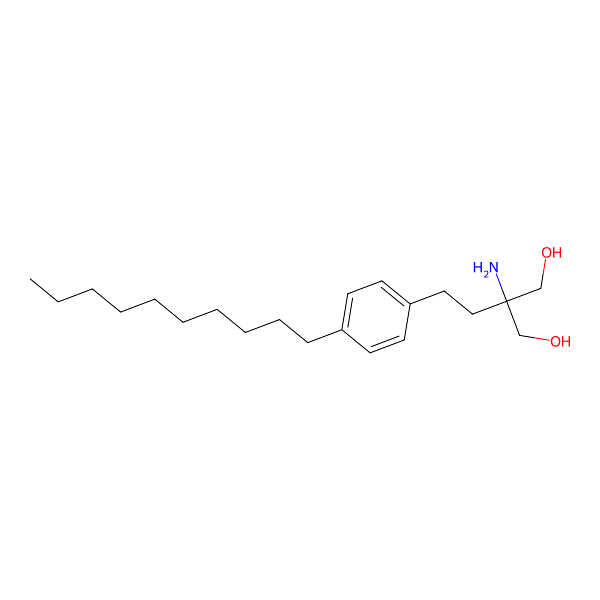 Des(octyl)decyl fingolimod molecular structure, CAS 780729-32-0