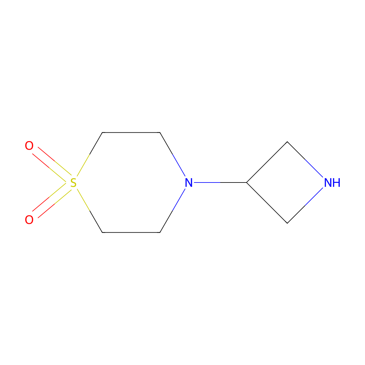 4-(Azetidin-3-yl)thiomorpholine 1,1-dioxide molecular structure, CAS 780732-40-3