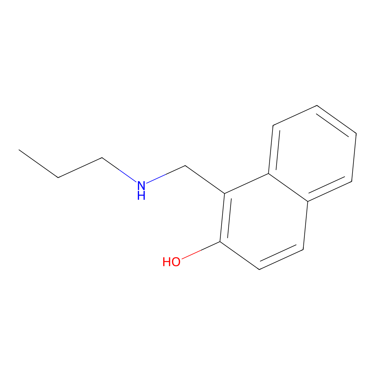 1-[(Propylamino)methyl]naphthalen-2-ol molecular structure, CAS 780741-05-1
