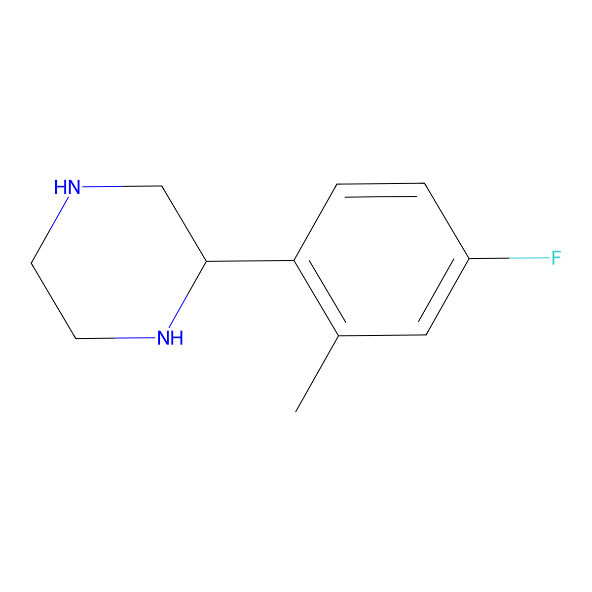(2S)-2-(4-Fluoro-2-methylphenyl)piperazine molecular structure, CAS 780744-28-7