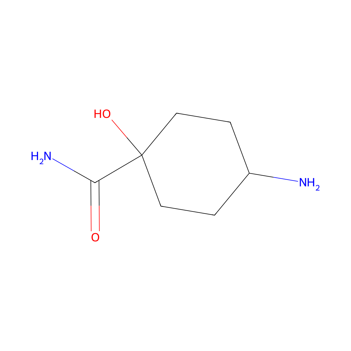 4-Amino-1-hydroxycyclohexane-1-carboxamide molecular structure, CAS 780752-01-4