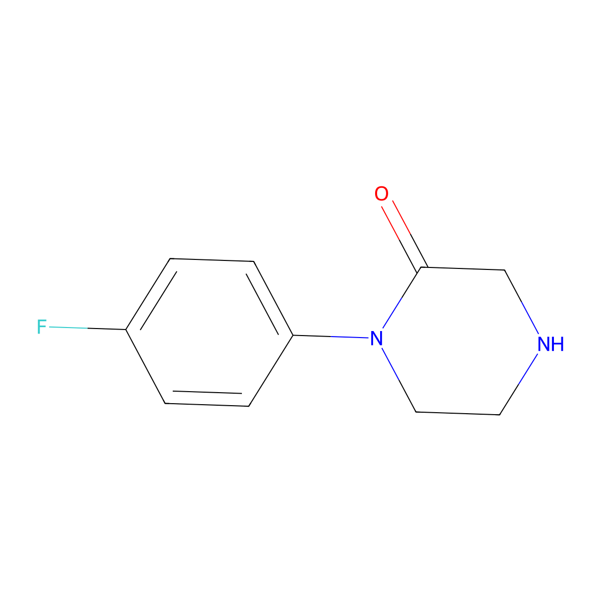1-(4-Fluorophenyl)piperazin-2-one molecular structure, CAS 780753-89-1