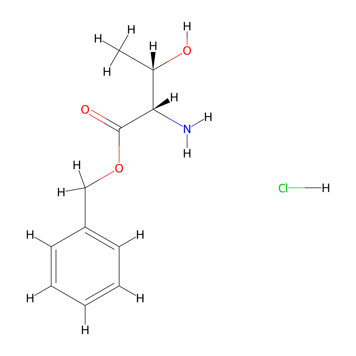 benzyl (2S,3S)-2-amino-3-hydroxybutanoate hydrochloride molecular structure, CAS 780758-27-2
