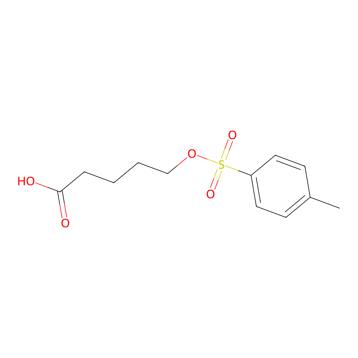 5-[(4-Methylbenzenesulfonyl)oxy]pentanoic acid molecular structure, CAS 780761-03-7