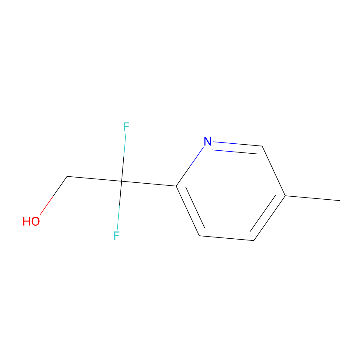2,2-Difluoro-2-(5-methyl-pyridin-2-yl)-ethanol molecular structure, CAS 780769-39-3
