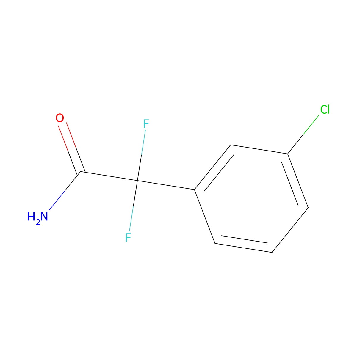 2-(3-Chlorophenyl)-2,2-difluoroacetamide molecular structure, CAS 780769-48-4