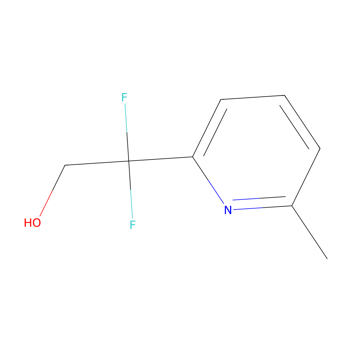 2,2-Difluoro-2-(6-methyl-pyridin-2-yl)-ethanol molecular structure, CAS 780769-79-1