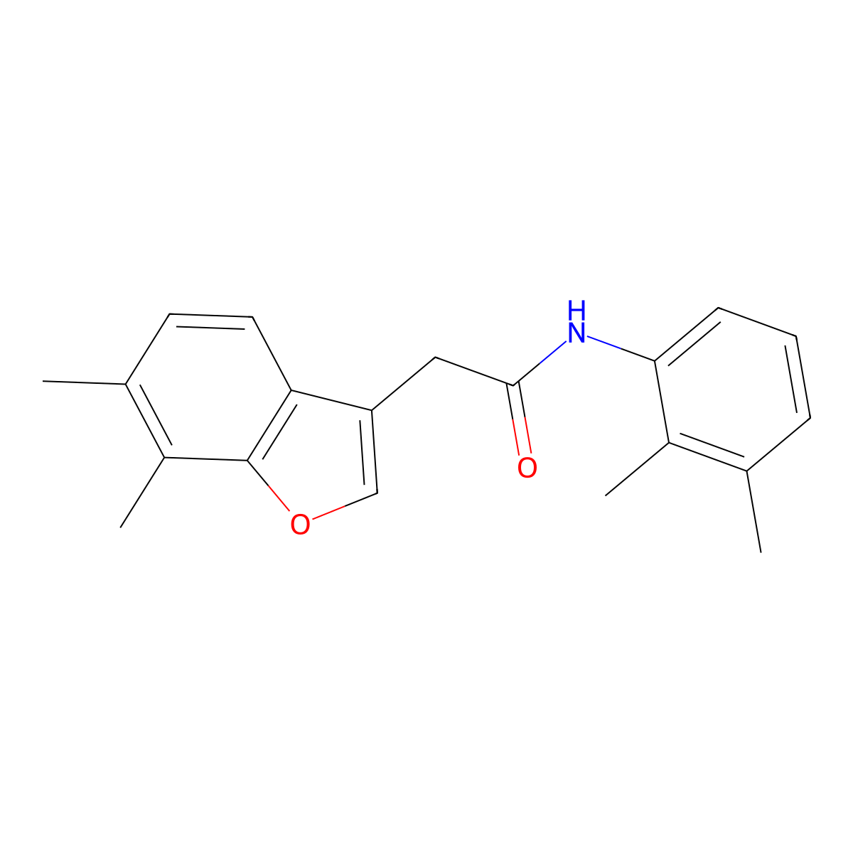 2-(6,7-dimethyl-1-benzofuran-3-yl)-N-(2,3-dimethylphenyl)acetamide molecular structure, CAS 780774-60-9
