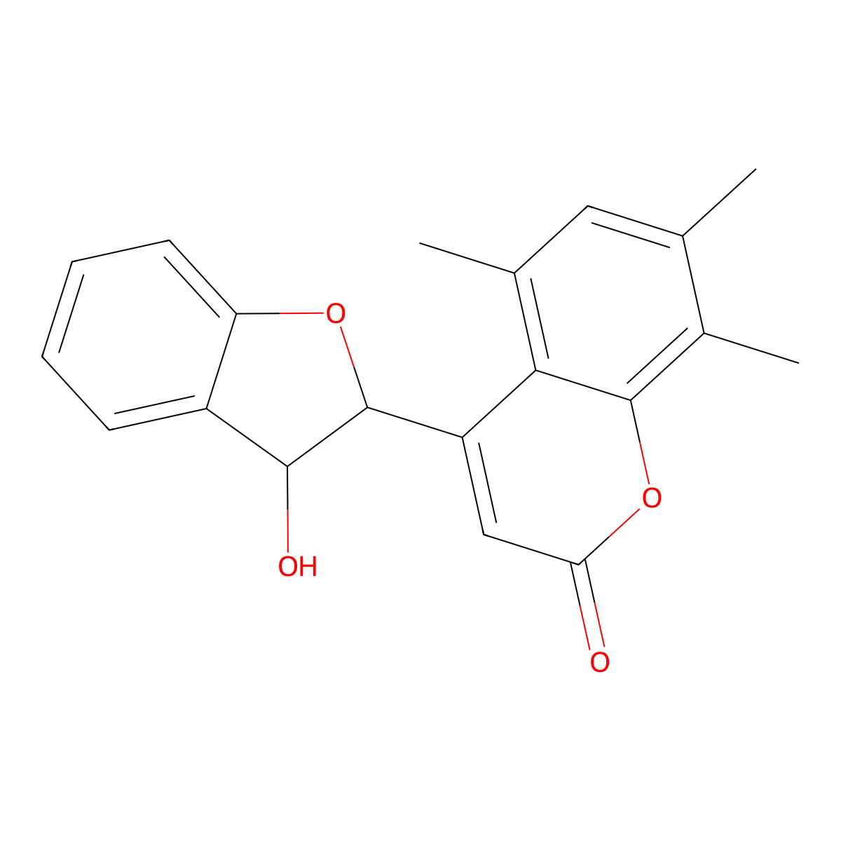 4-(3-hydroxy-2,3-dihydro-1-benzofuran-2-yl)-5,7,8-trimethyl-2H-chromen-2-one molecular structure, CAS 780775-00-0