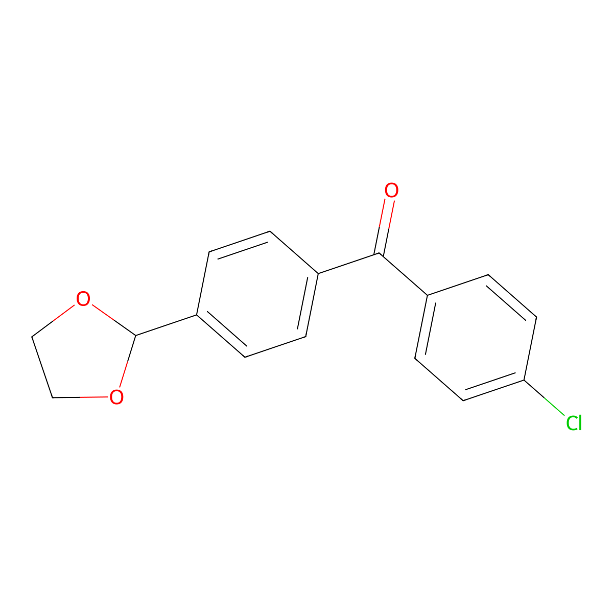 4-Chloro-4'-(1,3-dioxolan-2-YL)benzophenone molecular structure, CAS 780776-35-4