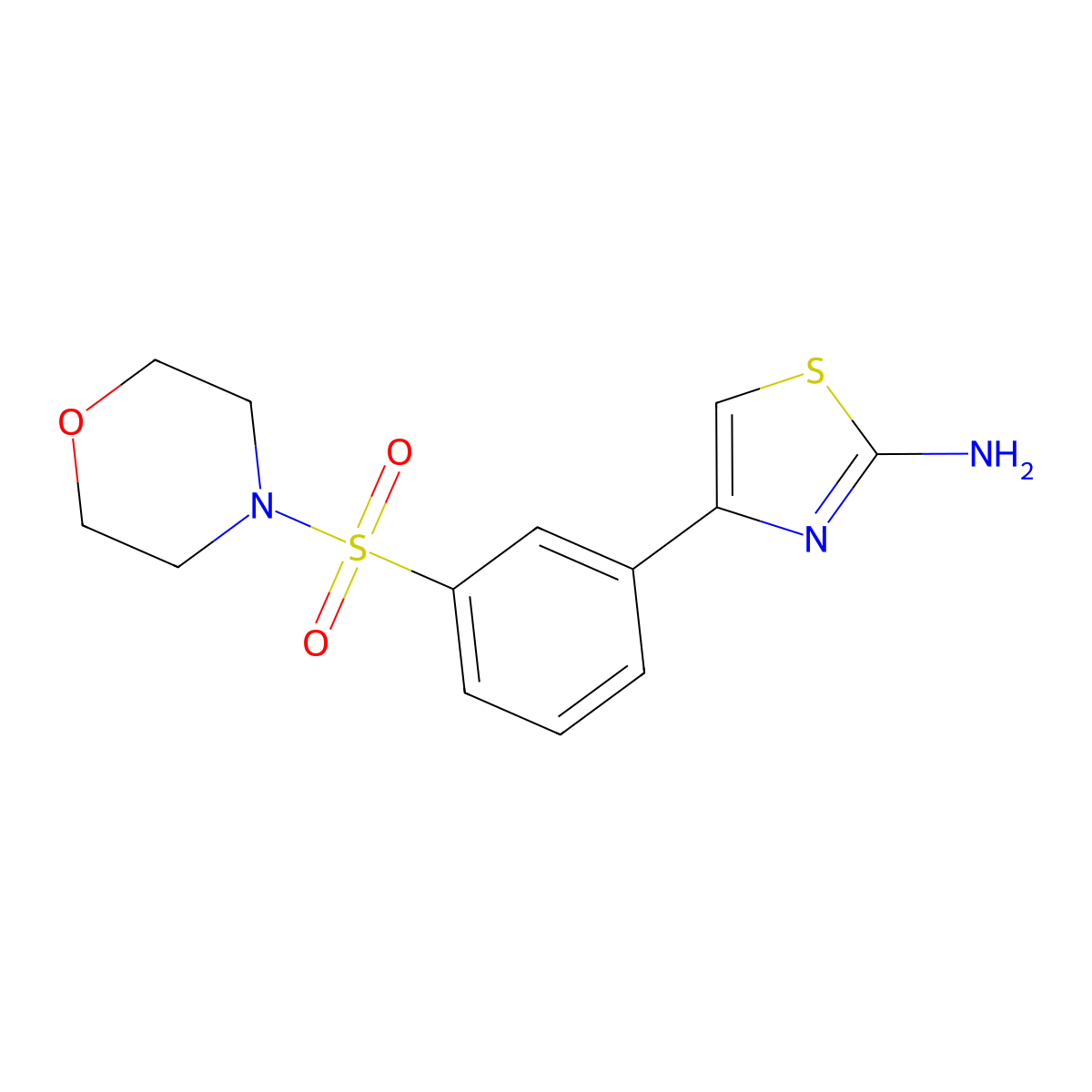 4-[3-(Morpholin-4-ylsulfonyl)phenyl]-1,3-thiazol-2-amine molecular structure, CAS 780777-38-0