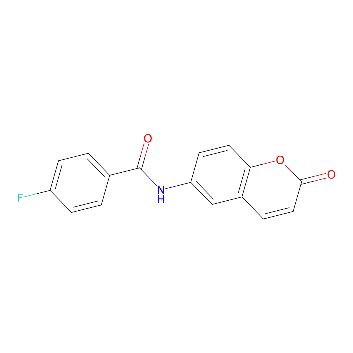 4-fluoro-N-(2-oxo-2H-chromen-6-yl)benzamide molecular structure, CAS 780779-37-5