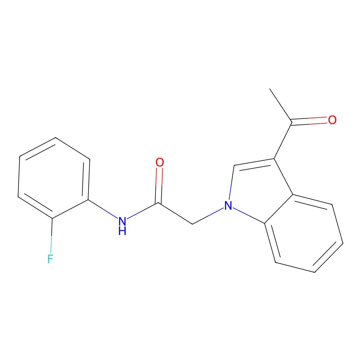 2-(3-acetylindol-1-yl)-N-(2-fluorophenyl)acetamide molecular structure, CAS 780786-59-6