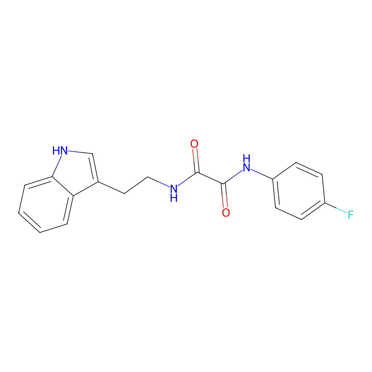 N'-(4-fluorophenyl)-N-[2-(1H-indol-3-yl)ethyl]oxamide molecular structure, CAS 780787-20-4