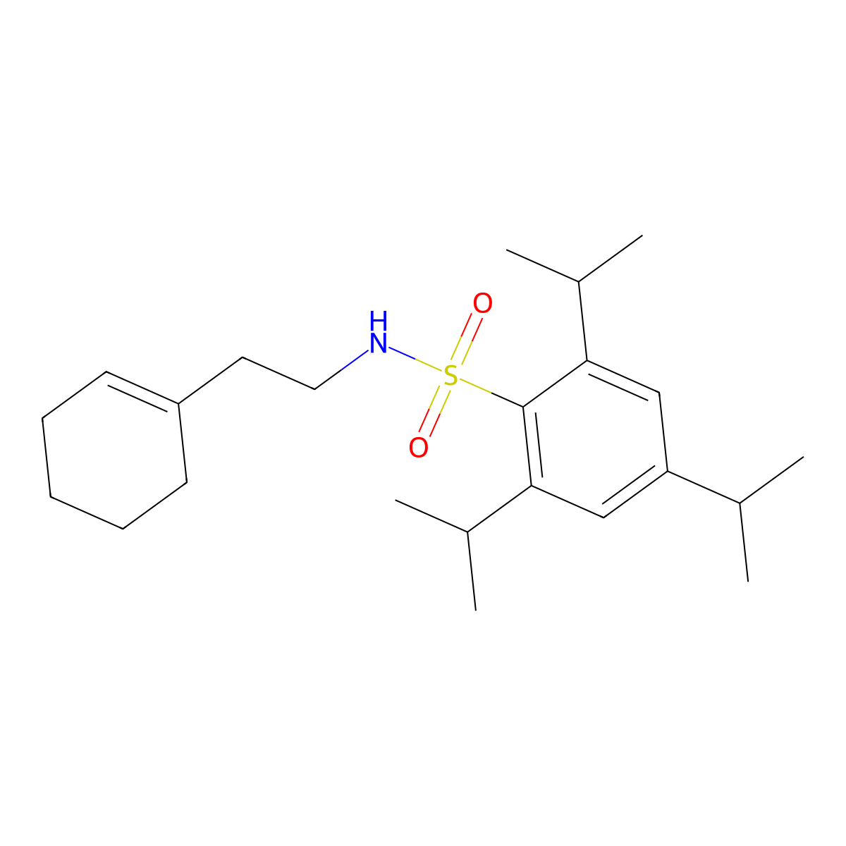 N-[2-(cyclohex-1-en-1-yl)ethyl]-2,4,6-tris(propan-2-yl)benzene-1-sulfonamide molecular structure, CAS 780788-42-3